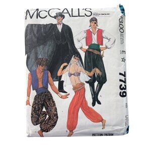 80s McCalls 7739 Costume Pattern Size Large Misses Mens Variety Outfits 1981 CUT